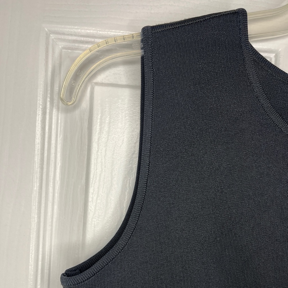 Exclusively Misook Split Hem Solid Black Tank Top - image 6